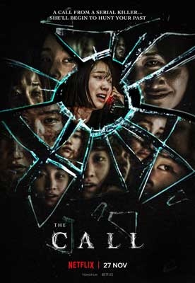 The Call Movie Poster with shattered glass with different people's images in it