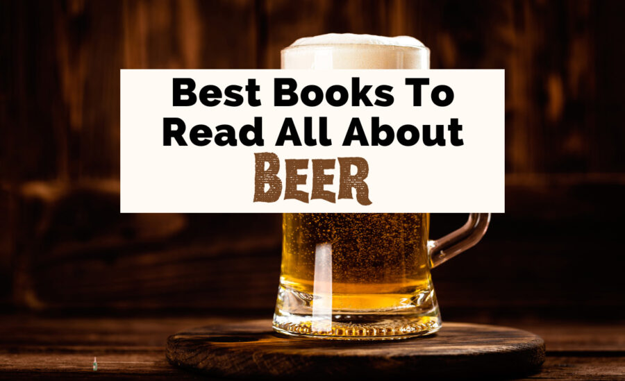 Beer Books with image of full beer mug with golden beer and foam