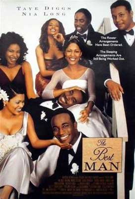 The Best Man Movie Poster with group of people with half in dresses and half in tuxes