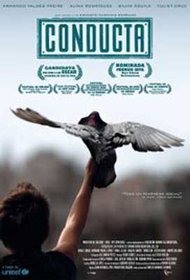Behavior Movie Poster with person holding up open winged bird