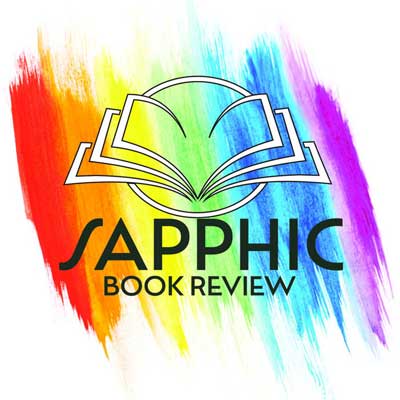 The Sapphic Book Review Podcast cover with rainbow behind icon on book opening