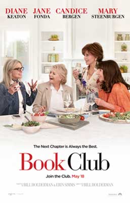 Book Club Movie Poster with four people sitting around a table, talking and laughing