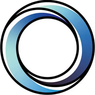 Circulating Ideas Podcast with logo of ombre blue and white spiraling circle
