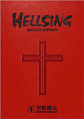 Hellsing by Kohta Hirano book cover with cross on red background