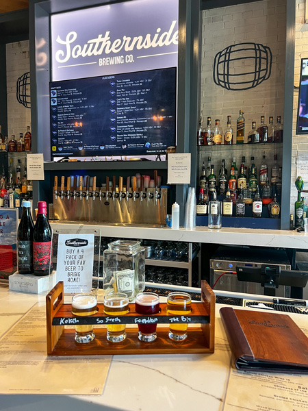 Southernside Brewing Co in Greenville, SC Flight