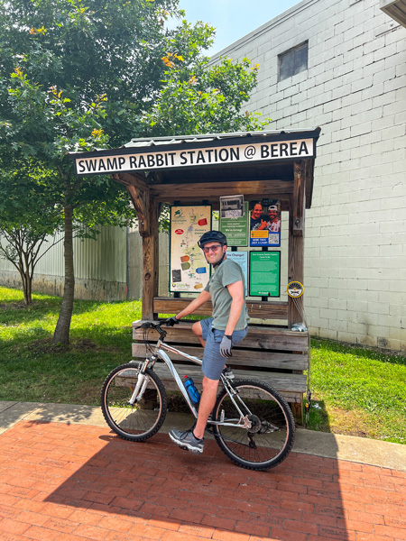 Tom at Swamp Rabbit Station At Berea