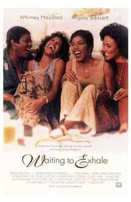 Waiting To Exhale Movie Poster with four Black people sitting on couch, talking and laughing