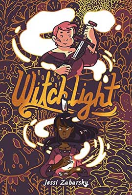 Witchlight by Jessi Zabarsky book cover with illustrated people above and below the title
