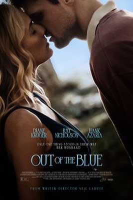Out of the Blue Movie Poster with image of two people kissing