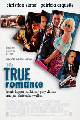 True Romance Movie Poster with multiple rectangle images of people from the movie