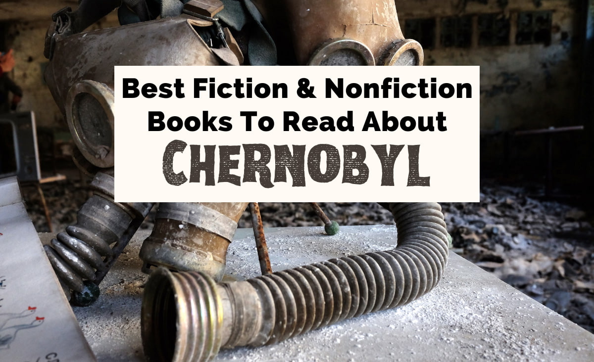Best Books About Chernobyl, fiction and nonfiction, featured article image with photo of copper and brown colored gas masks