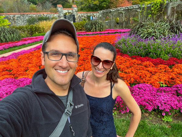 Selfie at Biltmore Walled Gardens in Fall