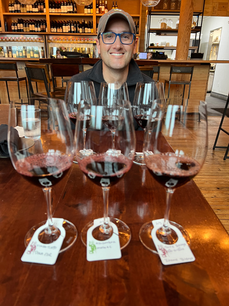Wine flight at Foxcroft