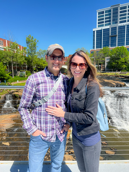 Us on Liberty Bridge Greenville