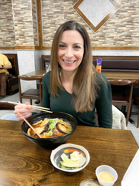 Christine with ramen