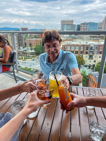 Cheers at Up on the Roof