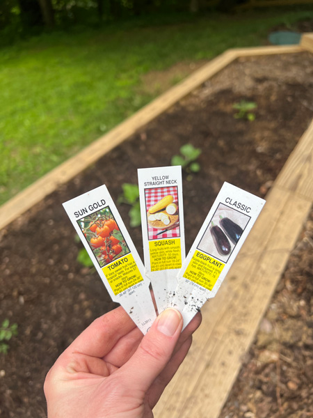 Garden vegetable signs