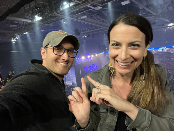 Christine and Tom at Bon Secours Wellness Arena