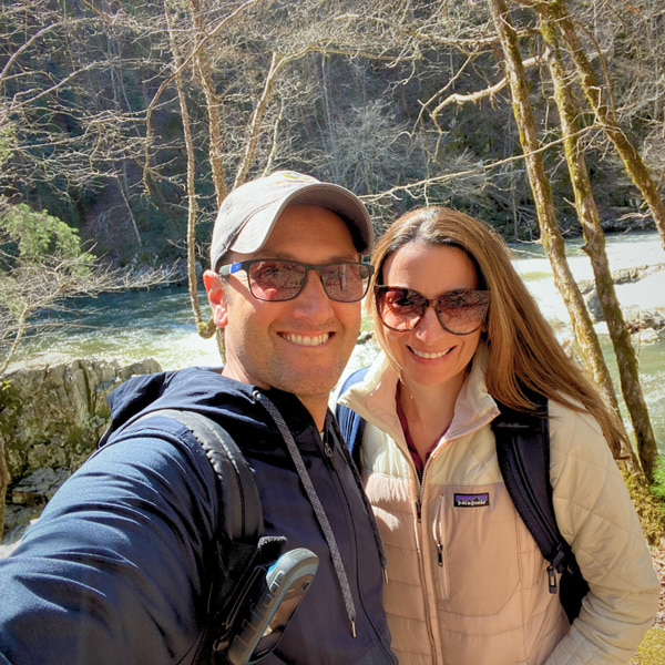 Christine and Tom on Laurel River Trail