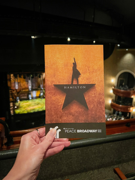 Peace Center Hamilton playbill