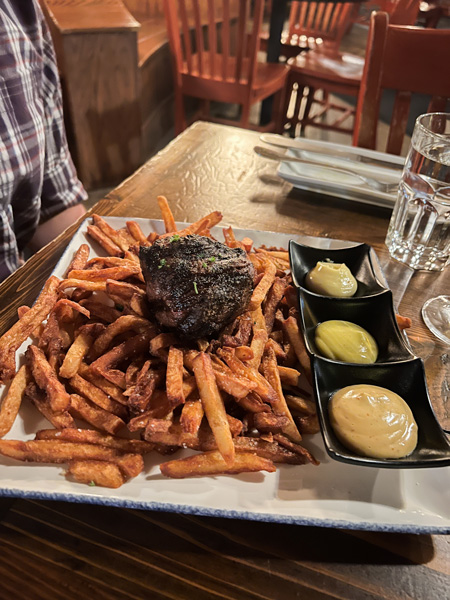 Trappe Door Steak and fries