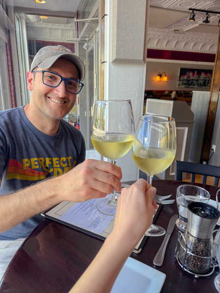 Glass Onion white wine cheers