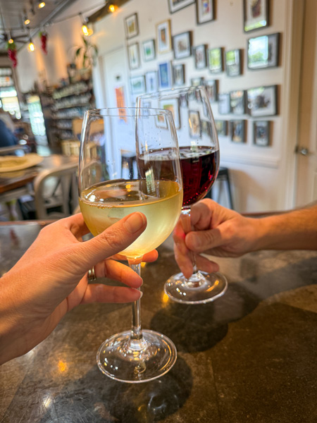 Maggie B's wine cheers