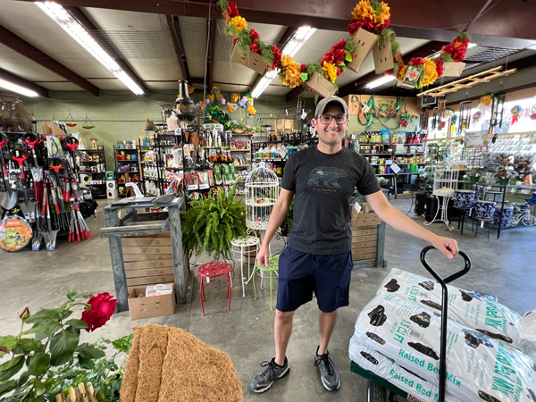Tom with Reems Creek Nursery soil